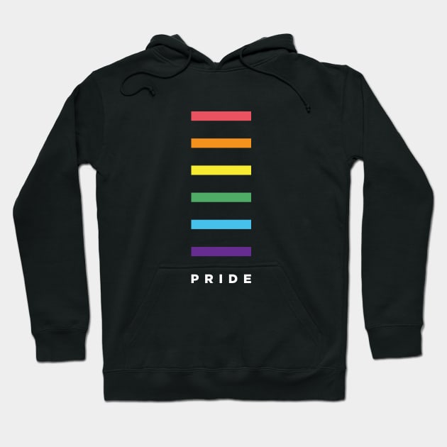 Minimalist LGBTQ Pride Flag Hoodie by BooTeeQue